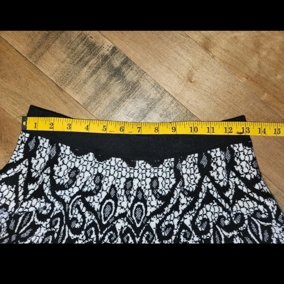 Lace Print Knit Dress Skirt - Picture 2 of 6